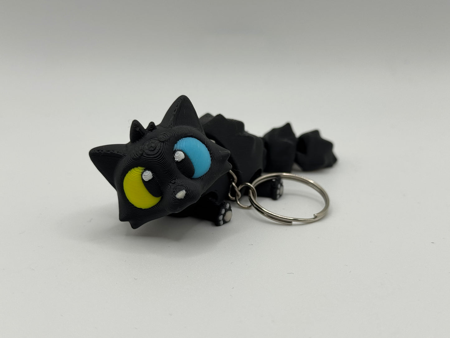 3D-geprinte Duister Katje Sleutelhanger – Schatten uit de schaduw